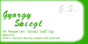 gyorgy spiegl business card